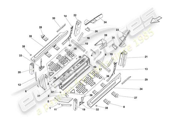 a part diagram from the Lamborghini LP560-4 Coupe (2012) parts catalogue