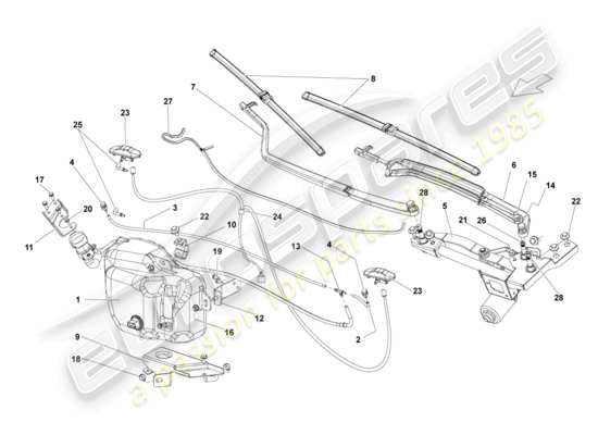 a part diagram from the Lamborghini LP560-2 Coupe 50 (2014) parts catalogue