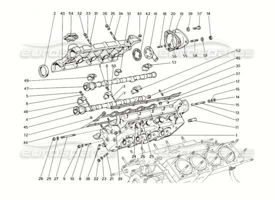 a part diagram from the Ferrari 308 parts catalogue