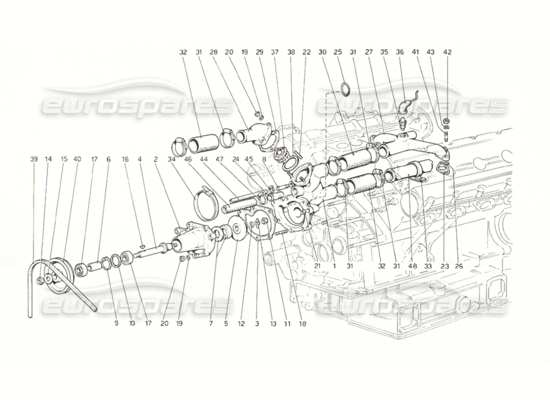 a part diagram from the Ferrari 308 parts catalogue