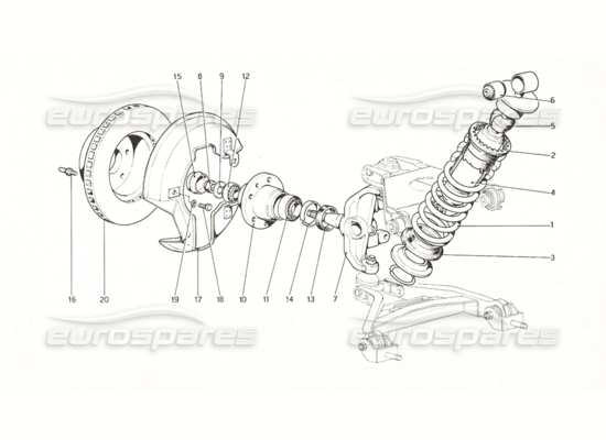 a part diagram from the Ferrari 308 parts catalogue