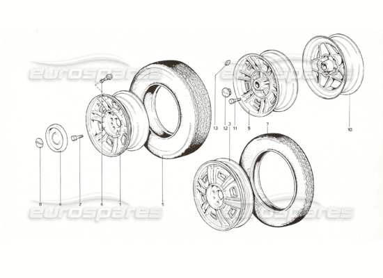 a part diagram from the Ferrari 308 parts catalogue