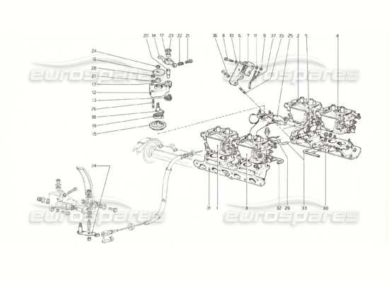 a part diagram from the Ferrari 308 parts catalogue