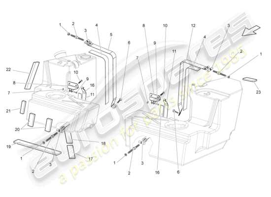 a part diagram from the Lamborghini Gallardo Spyder (2006) parts catalogue