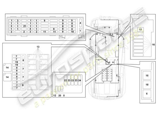 a part diagram from the Lamborghini Gallardo Spyder (2006) parts catalogue