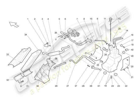 a part diagram from the Lamborghini Gallardo parts catalogue