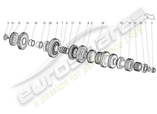 a part diagram from the Lamborghini Gallardo Spyder (2007) parts catalogue