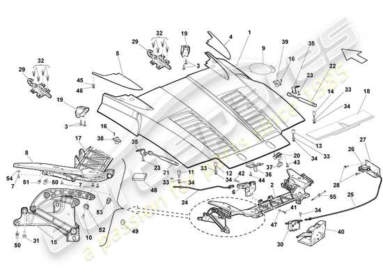 a part diagram from the Lamborghini Gallardo Spyder (2007) parts catalogue