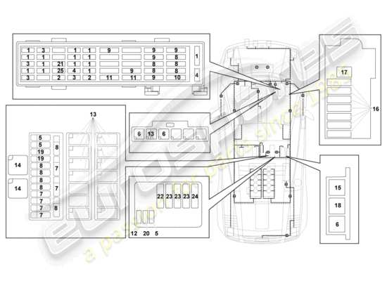 a part diagram from the Lamborghini Gallardo Spyder (2007) parts catalogue