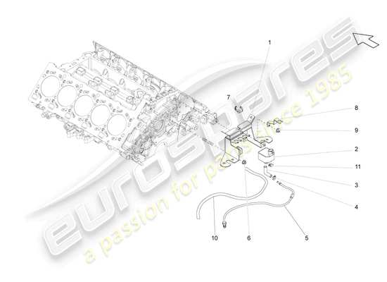 a part diagram from the Lamborghini Gallardo Spyder (2008) parts catalogue