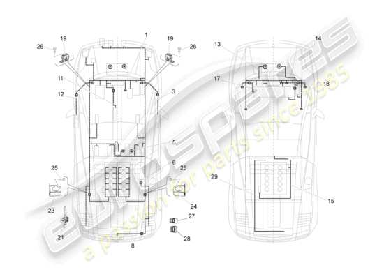 a part diagram from the Lamborghini Gallardo Spyder (2008) parts catalogue