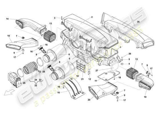 a part diagram from the Lamborghini LP560-4 Spider (2009) parts catalogue