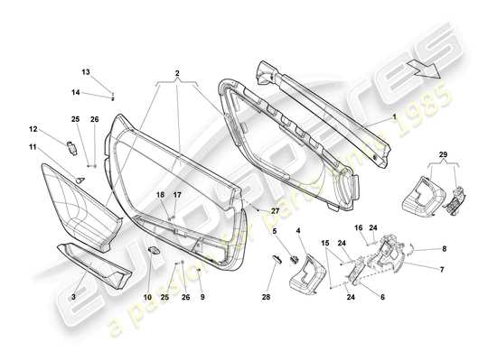 a part diagram from the Lamborghini LP560-4 Spider (2009) parts catalogue
