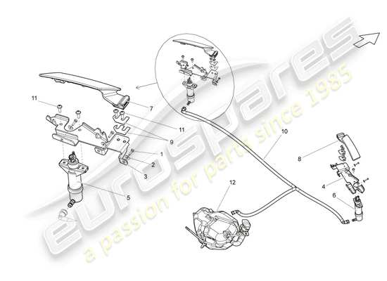 a part diagram from the Lamborghini LP560-4 Spider (2010) parts catalogue