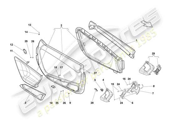 a part diagram from the Lamborghini LP560-4 Spider (2011) parts catalogue