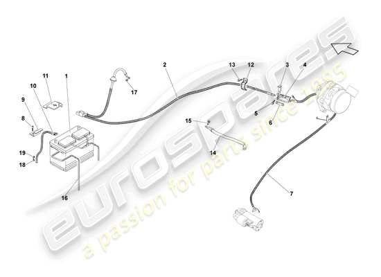 a part diagram from the Lamborghini LP560-4 Spider (2011) parts catalogue