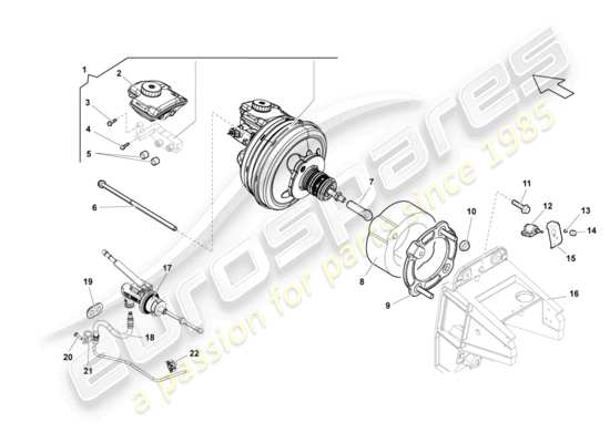 a part diagram from the Lamborghini LP560-4 Spider (2012) parts catalogue
