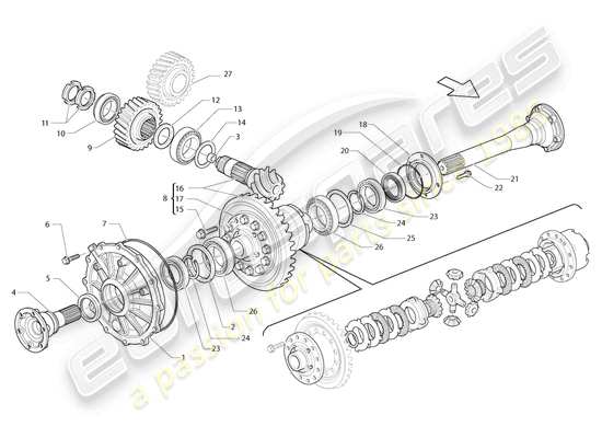 a part diagram from the Lamborghini LP570-4 Spyder Performante (2011) parts catalogue
