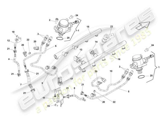 a part diagram from the Lamborghini LP570-4 Spyder Performante (2014) parts catalogue