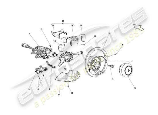a part diagram from the Lamborghini LP570-4 SL (2010) parts catalogue