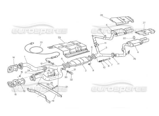 a part diagram from the Maserati Biturbo (1983-1995) parts catalogue