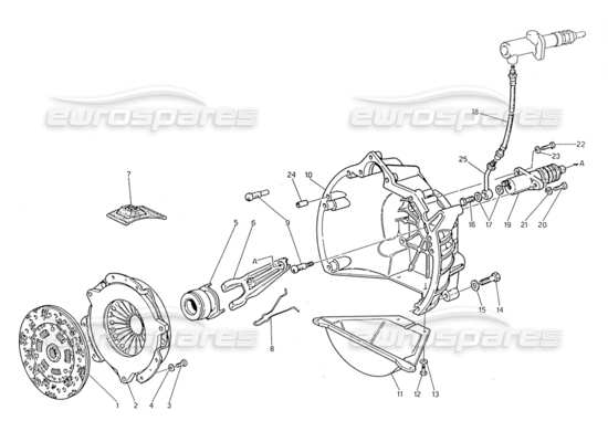 a part diagram from the Maserati Biturbo (1983-1995) parts catalogue