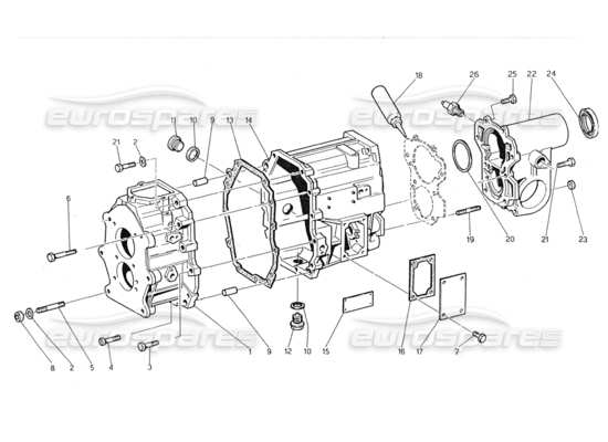 a part diagram from the Maserati Biturbo (1983-1995) parts catalogue