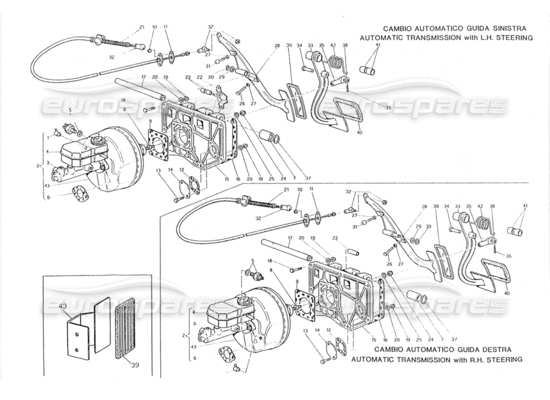 a part diagram from the Maserati Biturbo (1983-1995) parts catalogue