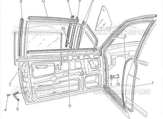 a part diagram from the Maserati Biturbo (1983-1995) parts catalogue