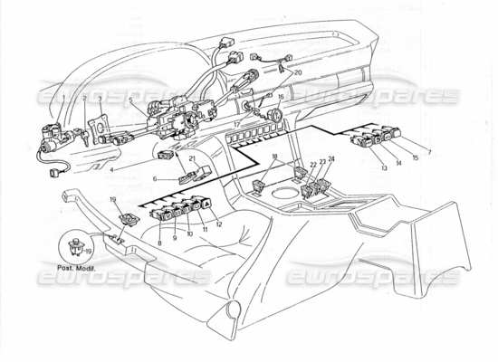 a part diagram from the Maserati Biturbo (1983-1995) parts catalogue