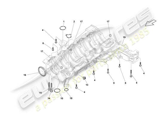 a part diagram from the Lamborghini Blancpain STS (2013) parts catalogue