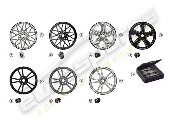 a part diagram from the Lamborghini Blancpain STS (Accessories) parts catalogue