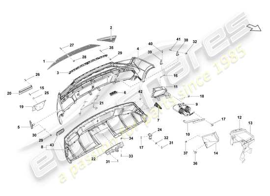 a part diagram from the Lamborghini Gallardo parts catalogue