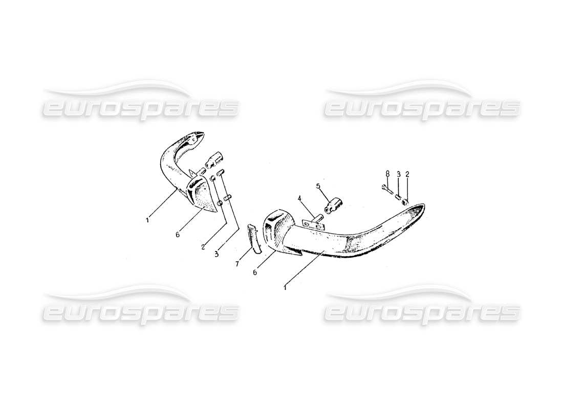 Ferrari 275 (Pininfarina Coachwork) Gruppo Parauti Posteriore Parts Diagram