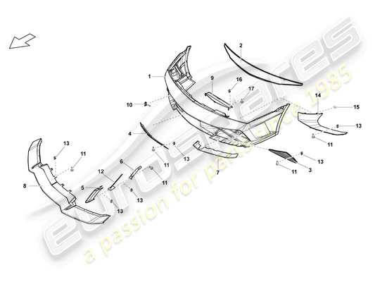 a part diagram from the Lamborghini LP560-4 Spyder FL II (2013) parts catalogue