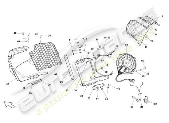 a part diagram from the Lamborghini Gallardo parts catalogue