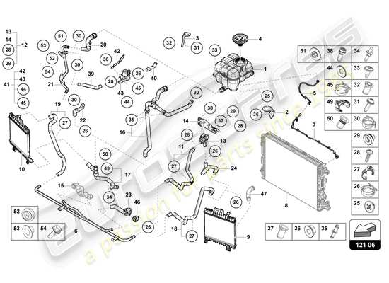 a part diagram from the Lamborghini Urus parts catalogue