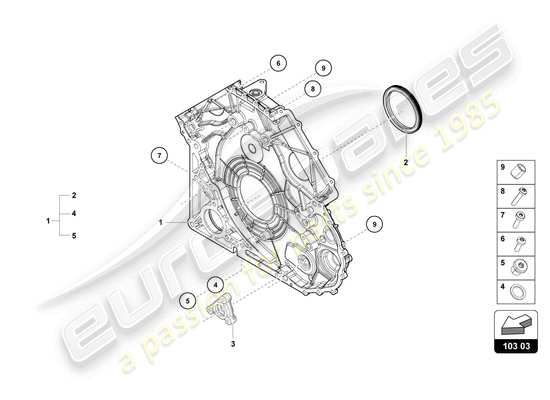 a part diagram from the Lamborghini Huracan STO parts catalogue