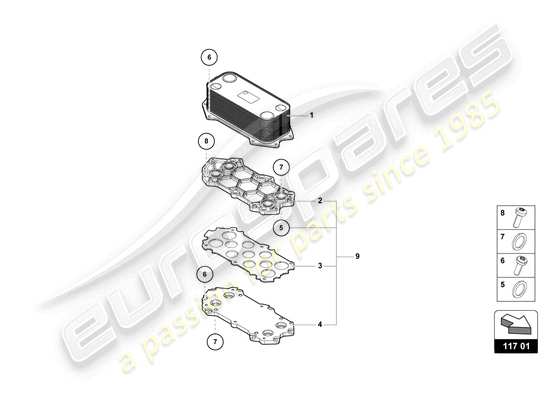 a part diagram from the Lamborghini Huracan STO parts catalogue