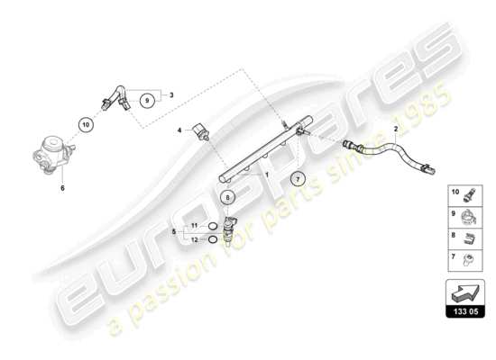 a part diagram from the Lamborghini Huracan STO parts catalogue