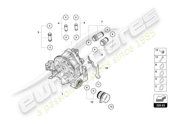 a part diagram from the Lamborghini Huracan STO parts catalogue