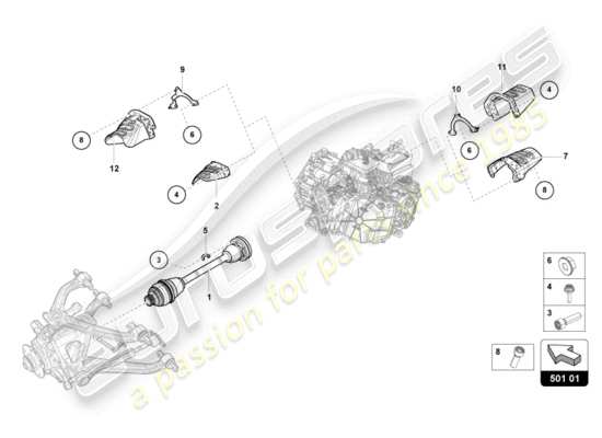 a part diagram from the Lamborghini Huracan STO parts catalogue