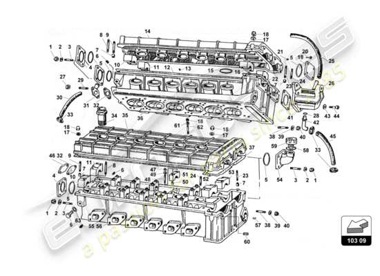 a part diagram from the Lamborghini Countach parts catalogue