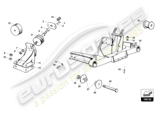 a part diagram from the Lamborghini Countach 25th Anniversary (1989) parts catalogue