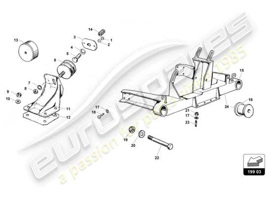 a part diagram from the Lamborghini Countach 25th Anniversary (1989) parts catalogue