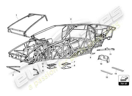 a part diagram from the Lamborghini Countach parts catalogue