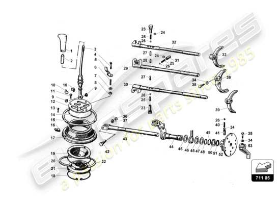 a part diagram from the Lamborghini Countach parts catalogue