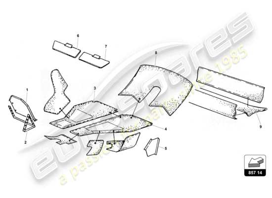 a part diagram from the Lamborghini Countach parts catalogue