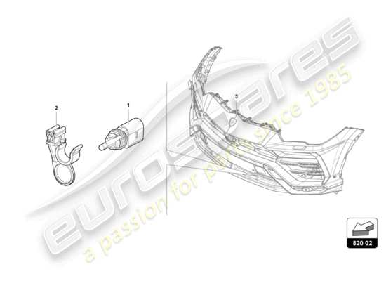 a part diagram from the Lamborghini Urus parts catalogue