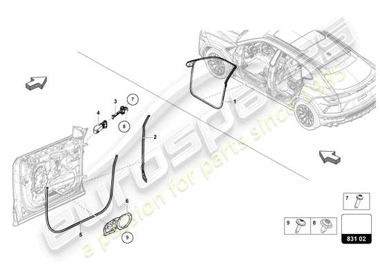 a part diagram from the Lamborghini Urus parts catalogue